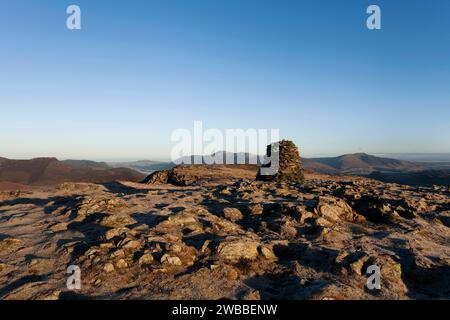 Skiddaw e Blencathra dalla cima dell'High Spy, nel Lake District, Regno Unito Foto Stock