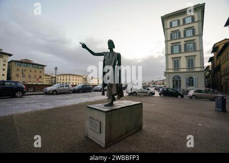 Giuliano Vangi - Statua di San Giovanni Battista (Firenze) Foto Stock