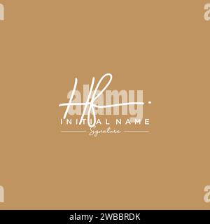 Vettore modello logo firma HF. Illustrazione Vettoriale