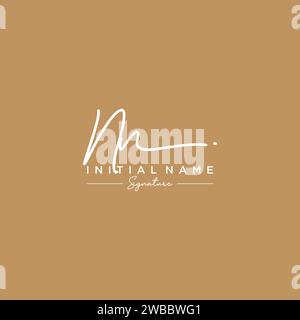 Vettore modello logo firma NN. Illustrazione Vettoriale