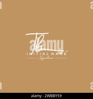 Vettore modello logo firma TB. Illustrazione Vettoriale