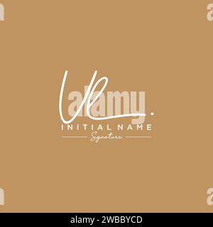 Vettore modello logo firma UL. Illustrazione Vettoriale