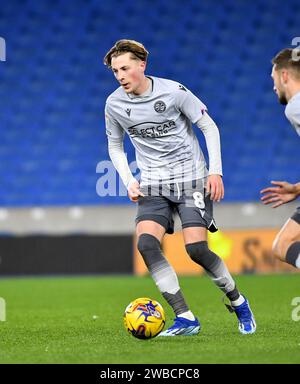 Charlie Savage di Reading durante la partita del trofeo Bristol Street Motors tra Brighton e Hove Albion Under-21s e Reading presso l'American Express Stadium , Brighton , Regno Unito - 9 gennaio 2024 - Credit Simon Dack / Telephoto Images Editorial Use Only. Niente merchandising. Per le immagini di calcio si applicano le restrizioni fa e Premier League, incluso l'utilizzo di Internet/dispositivi mobili senza licenza FAPL. Per ulteriori informazioni, contattare Football Dataco Foto Stock