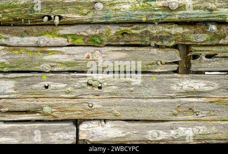 Dettaglio del vecchio naufragio Polstjernan vicino ad Amburgo. Foto Stock