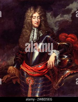 Re Giacomo II d'Inghilterra e VII di Scozia (1633-1701), regnò nel 1685-1688, ritrattistica ad olio su tela, circa 1690 Foto Stock