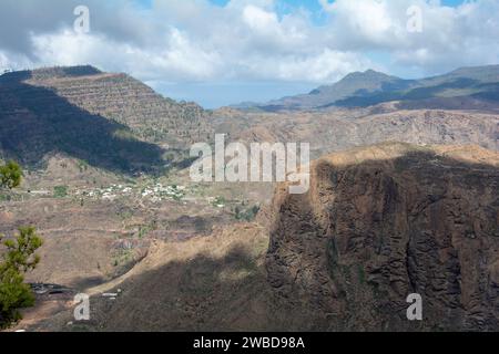 In alto sulle montagne dell'isola di Gran Canaria, in Spagna Foto Stock