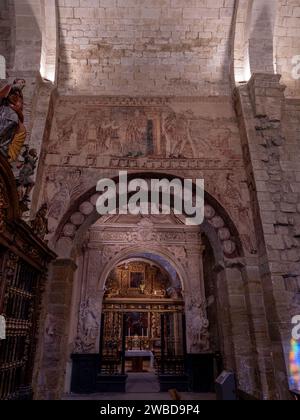 Monastero di San Pedro a Huesca, Spagna. Vecchia chiesa di San Pedro el Viejo a Huesca, Aragona, Spagna Foto Stock