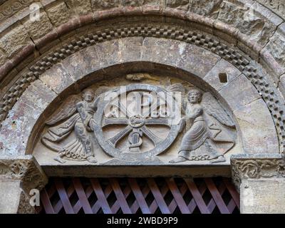 Monastero di San Pedro a Huesca, Spagna. Vecchia chiesa di San Pedro el Viejo a Huesca, Aragona, Spagna Foto Stock