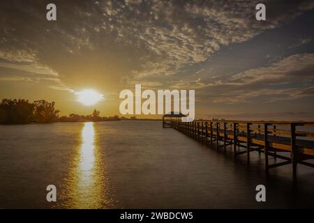 Long Exposure Melbourne Pier Foto Stock