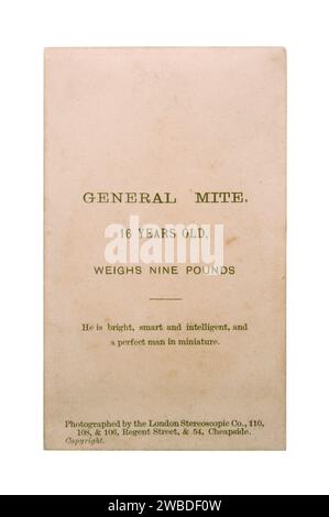 Carte de visite del generale mite Foto Stock