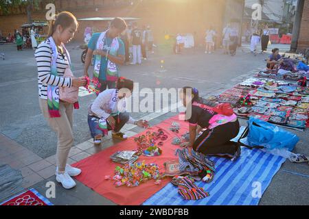 Hill Tribes Traders Tha Phae Gate Chiang mai Thailandia Foto Stock