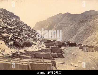 Penrhyn Slate Quarry 1890 Foto Stock