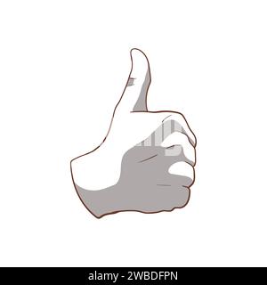 Gesti delle mani illustrazioni di cartoni animati vettoriali Illustrazione Vettoriale