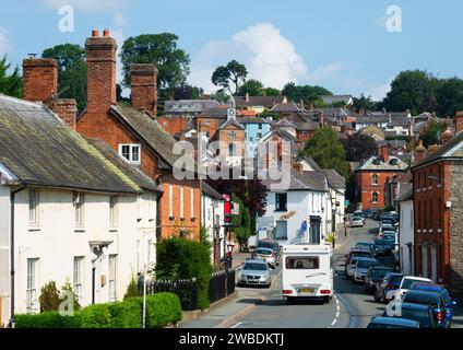 High Street, Bishop's Castle, Shropshire. Foto Stock