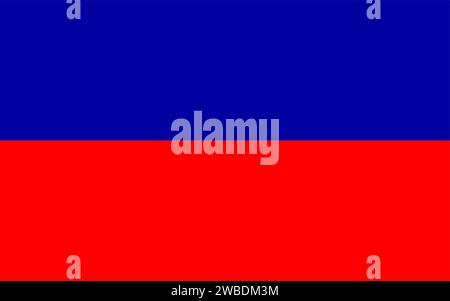 Bandiera ceca. Il bicolore orizzontale è bianco e rosso e il triangolo è blu a sinistra. Illustrazione Vettoriale