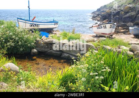 Lo scalo del porto a Penberth, Cornwall, Regno Unito - John Gollop Foto Stock