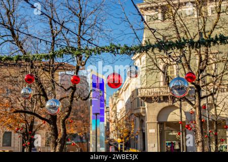 Vacanze di Natale a Bergamo, Italia, Lombardia 25.12.2023 Foto Stock