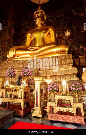 Bangkok, Wat Suthat Thepwararam tempio buddista. Thailandia. Foto Stock