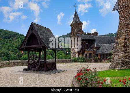 Ex castello imperiale, cortile, Cochem, Renania Palatinato, Germania Foto Stock