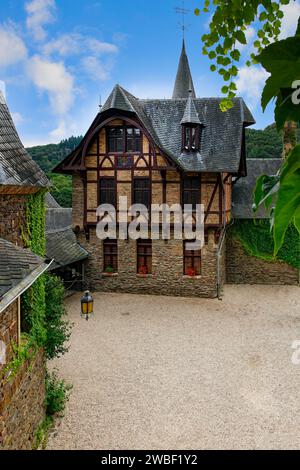 Ex castello imperiale, cortile, Cochem, Renania Palatinato, Germania Foto Stock