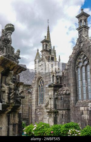 Calvaire Church and Calvaire, Enclos Paroissial Parrocchia di Guimiliau, Finistere Penn ar Bed Department, Bretagna regione Breizh, Francia Foto Stock