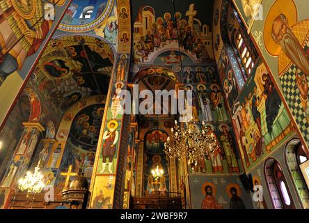 Chiesa di Hagia Trias in Agios Nikolaos (Aghios Nikolaos), Creta, Grecia Foto Stock