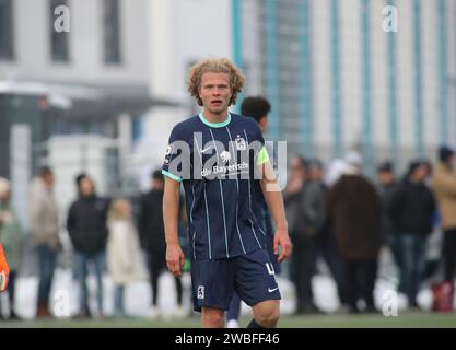 München, Deutschland 10. Gennaio 2024: Fussball, Herren, Saison 2023/2024, TSV 1860 München - WSG Tirol, Testspiel, Grünwalder Strasse 114, Trainingsgelände Jesper Verlaat (TSV 1860 München) Stehend Foto Stock