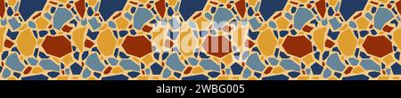 Motivo viola a mosaico terrazzo senza cuciture Illustrazione Vettoriale
