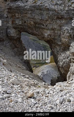 Escursioni nella catena del col Rodella delle Dolomiti, Italia Foto Stock