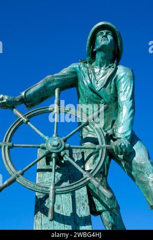 Gloucester's Fisherman's Memorial, Stacy Boulevard Waterfront Park, Gloucester, Massachusetts Foto Stock