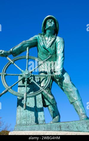 Gloucester's Fisherman's Memorial, Stacy Boulevard Waterfront Park, Gloucester, Massachusetts Foto Stock