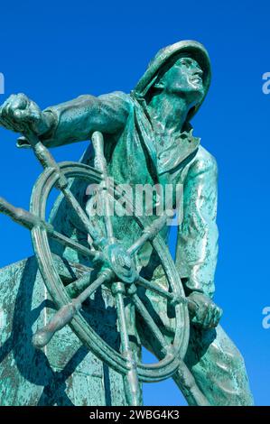 Gloucester's Fisherman's Memorial, Stacy Boulevard Waterfront Park, Gloucester, Massachusetts Foto Stock