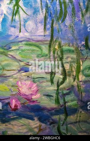 Pittura, "ninfee" di Claude Monet del 1916-1919 Foto Stock