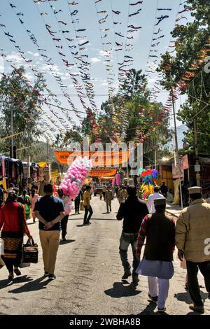 Mega Festival, Dussehra Festivals, Dhalpur Ground, Kullu, Himachal Pradesh, India, Asia, festival indiani Foto Stock