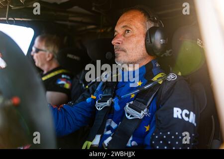 Subaytah, Arabie Saoudite. 11 gennaio 2024. CHABOT Ronan (fra), Overdrive Racing, Toyota Hilux, FIA Ultimate, ritratto durante la fase 6 « 48 ore Chrono » della Dakar 2024 dall'11 al 12 gennaio 2024 intorno a Subaytah, Arabia Saudita - foto Julien Delera/DPPI Credit: DPPI Media/Alamy Live News Foto Stock