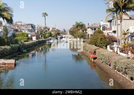 Venice, California, USA - 15 febbraio 2015, Venice Beach Canals a Los Angeles Foto Stock