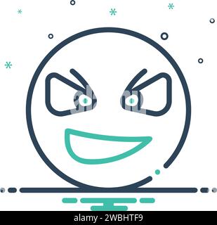 Icona per emotivi, espressione Illustrazione Vettoriale