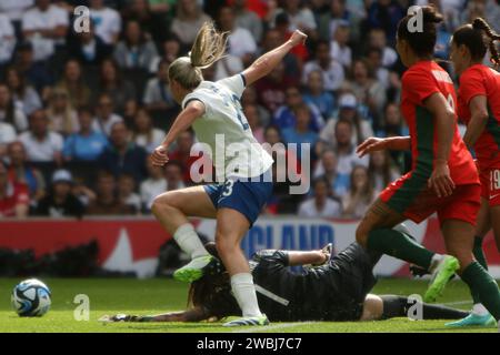 Alessia Russo durante l'Inghilterra Lionesses squadra di calcio femminile contro Portogallo, allo Stadio MK, Milton Keynes, 1 luglio 2023 Foto Stock