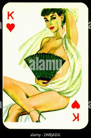 Pin UPS King of Hearts - illustrazione Vintage Dandy Gum Foto Stock