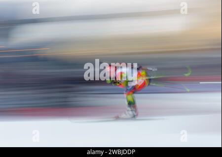 Biathlon allgemein Biathlon Welt Cup 15 KM Einzelwettkampf der Frauen a Ruhpolding, Deutschland AM 10.01.2014 Foto Stock