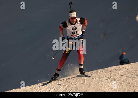 Biathlon Welt Cup 10 KM Sprint der Herren a Hochfilzen, Österreich AM 14.12.2018 Foto Stock