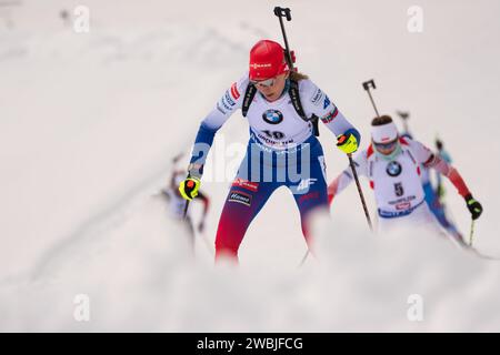 Biathlon Welt Cup 10 KM Verfolgung der Frauen a Hochfilzen, Österreich am 15.12.2018 Foto Stock