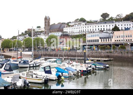 Vista sul porto di Torquay, Devon nel Regno Unito Foto Stock