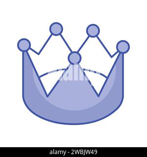 Icona isometrica della corona ben progettata in stile modificabile Illustrazione Vettoriale