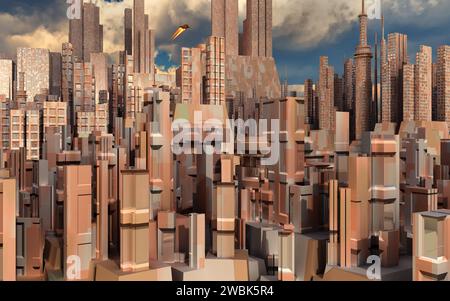 Cityscape gestito da IA Foto Stock