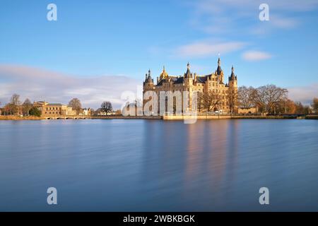 Capitale statale Schwerin, Castello di Schwerin, Meclemburgo-Pomerania occidentale, Germania, Europa Foto Stock