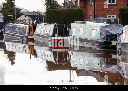 Lo Shropshire Union Canal a Nantwich Foto Stock