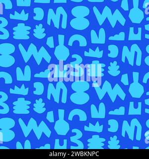 Ritagliare forme organiche astratte pattern senza cuciture Illustrazione Vettoriale