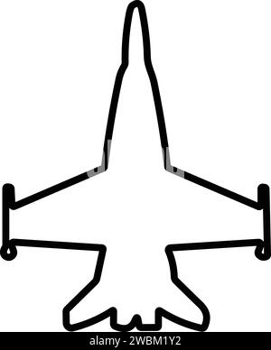 Icone dell'aereo. Stile linea aeroplani. aereo jet. simbolo del viaggio di volo. Illustrazione Vettoriale