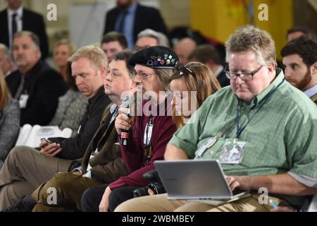 L'articolo European Service Module Structural test è stato posizionato presso il Neil A. Armstrong test Facility della NASA Glenn Research Center per i test strutturali il 30 novembre 2015. Foto Stock